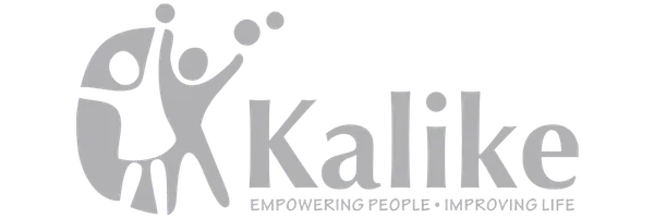 Kalike logo showing two stylized human figures reaching toward orange spheres alongside the tagline Empowering People, Improving Life.